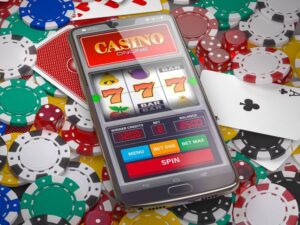 online casino slot machine on smartphone screen betting 101 win slot games 2022