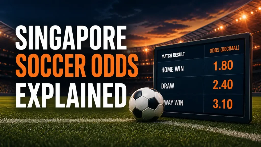 Singapore soccer odds explained with decimal football odds